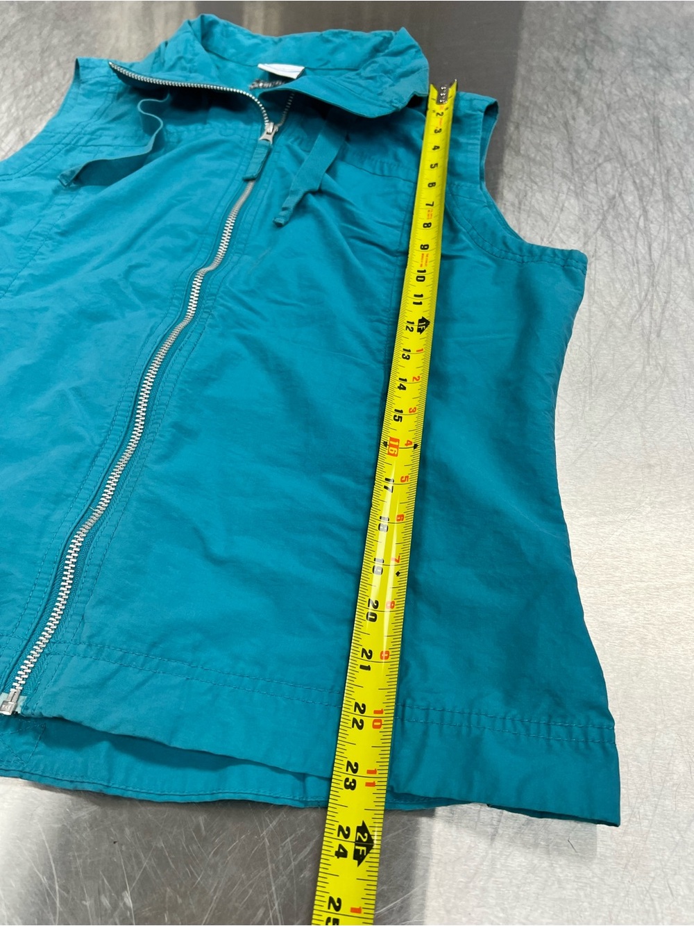 Columbia Women's Sleeveless Zip Vest - Bright Turquoise Large - Picture 9 of 12